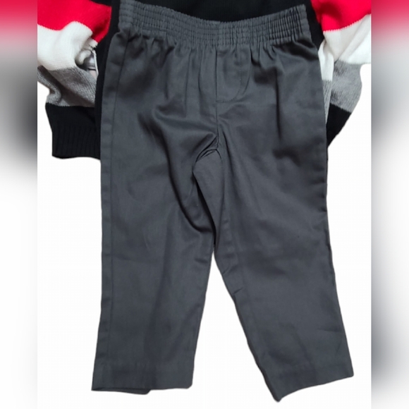 NWT Izod size 2T 3 piece set red/black/ gray top, pants, sweater - Picture 4 of 10